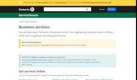 
							         Business services | Ontario.ca								  
							    