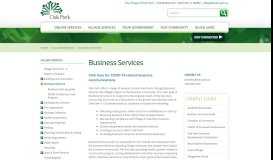 
							         Business Services | Village of Oak Park								  
							    