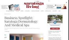 
							         Business Spotlight: Saratoga Dermatology And Medical Spa ...								  
							    