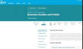 
							         Business Studies and Polish - Careers Portal								  
							    