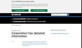 
							         Business tax: Corporation Tax - GOV.UK								  
							    
