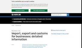 
							         Business tax: Import and export: customs declarations, duties and ...								  
							    