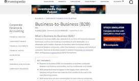 
							         Business to Business (B2B) - Investopedia								  
							    