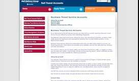 
							         Business Travel Service Accounts - Rail Warrant Accounts								  
							    