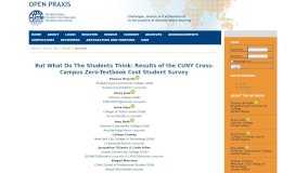 
							         But What Do The Students Think: Results of the CUNY Cross ...								  
							    