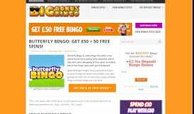 
							         Butterfly Bingo: Get £50 + 50 Free Spins! - Big Bonus Bingo ...								  
							    