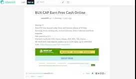 
							         BUX CAP Earn Free Cash Online — Steemit								  
							    