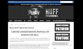 
							         Buy a HUFF Spirit Box Device | Huff Paranormal								  
							    