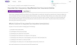 
							         Buy Hyundai Car Insurance Online at Killer Rates | Acko								  
							    