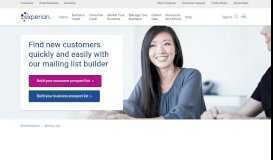 
							         Buy Mailing Lists, Marketing Lists & Leads Online ... - Experian								  
							    