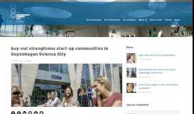 
							         buy-out strengthens start-up communities in Copenhagen Science City								  
							    