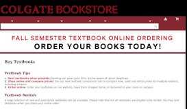 
							         Buy Textbooks | Colgate University Bookstore								  
							    