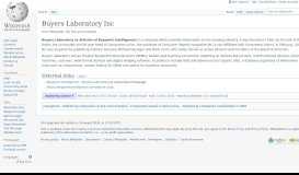 
							         Buyers Laboratory Inc - Wikipedia								  
							    