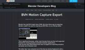 
							         BVH Motion Capture Export — Blender Developers Blog								  
							    