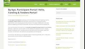 
							         By-bye, Participant Portal! Hello, Funding & Tenders Portal! | NCPs ...								  
							    