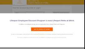 
							         by Email or Login - Lifespan Perks at Work								  
							    