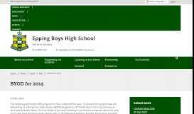 
							         BYOD for 2014 - Epping Boys High School								  
							    
