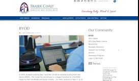 
							         BYOD | Fraser Coast Anglican College								  
							    
