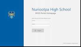 
							         BYOD Portal - Nuriootpa High School								  
							    