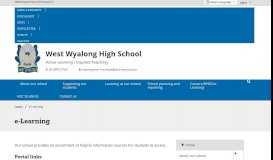 
							         BYOD/Careers/e-Learning - West Wyalong High School								  
							    