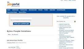
							         Bytes People Solutions | The Jobs Portal								  
							    