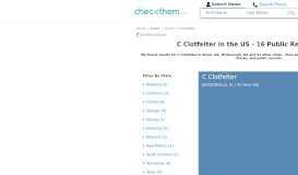 
							         C Clotfelter Found - 15 Public Records - CheckThem.com								  
							    