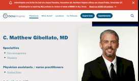 
							         C. Matthew Gibellato, MD: Physical Medicine and Rehabilitation ...								  
							    