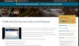 
							         C2HR website has new look, more features | Vanderbilt News ...								  
							    