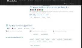 
							         C3 reservations home depot Results For Websites Listing								  
							    