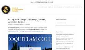 
							         C4 Coquitlam College: Scholarships, Tuitions, Admission, Ranking ...								  
							    