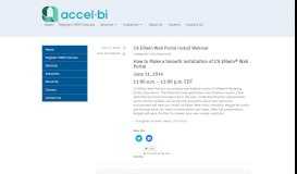 
							         CA ERwin Web Portal Install Webinar - Accel-BI								  
							    