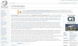 
							         CA Technologies - Wikipedia								  
							    