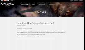 
							         CABAL - Notice - Item Shop: New Costume ... - Playthisgame								  
							    