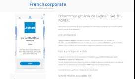 
							         CABINET GALITH PORTAL - French Corporate								  
							    