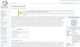 
							         Cabinet of Israel - Wikipedia								  
							    