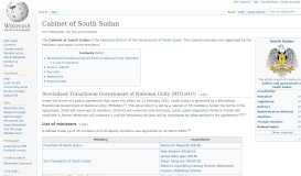
							         Cabinet of South Sudan - Wikipedia								  
							    