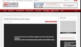 
							         Cable manufacture at Lapp - PowerTech Review - Online portal on ...								  
							    