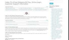 
							         Cable TV of East Alabama Bill Pay, Online Login, Customer ...								  
							    
