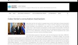 
							         Cabo Verde's consultative mechanism | Support Measures Portal for ...								  
							    