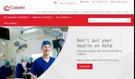 
							         Cabrini Health Australia - Not-for-profit Health Services								  
							    