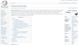
							         Cabrini University - Wikipedia								  
							    