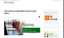 
							         CAC business registration process goes online - Techpoint.Africa								  
							    