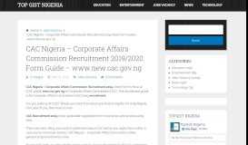 
							         CAC Nigeria - Corporate Affairs Commission Recruitment 2019/2020 ...								  
							    