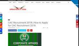 
							         CAC Recruitment 2018 | How to Apply for CAC ... - Updatefly								  
							    
