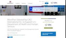 
							         CACI International Inc. Selects MicroPact | MicroPact								  
							    