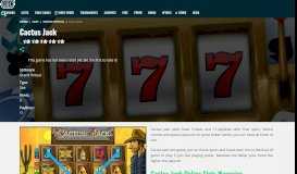 
							         Cactus Jack Slots - Cactus Jack, Online Slots - Games and Casino								  
							    