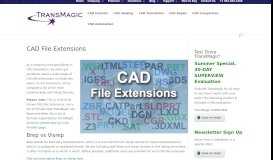 
							         CAD File Extensions - TransMagic								  
							    