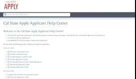 
							         Cal State Apply Applicant Help Center - Liaison								  
							    