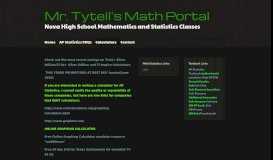 
							         Calc Resource - Mr. Tytell's Math Portal - Calculators								  
							    
