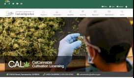 
							         CalCannabis Cultivation Licensing: CDFA								  
							    